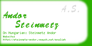 andor steinmetz business card